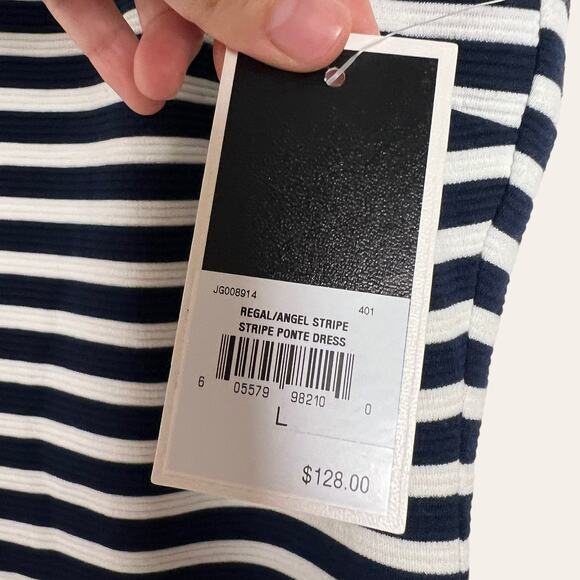 Juicy Couture Regal Angel Stripe Ponte 2 Piece Dress Jacket Set Size L - Picture 5 of 16